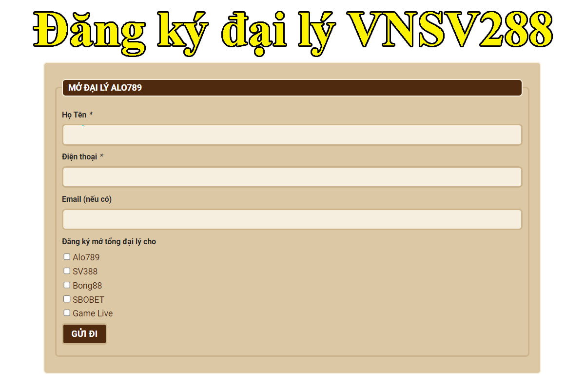 Cách đăng ký đại lý đá gà VNSV288