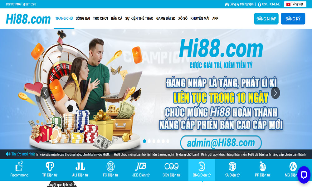 Link login Hi88 Casino mới nhất