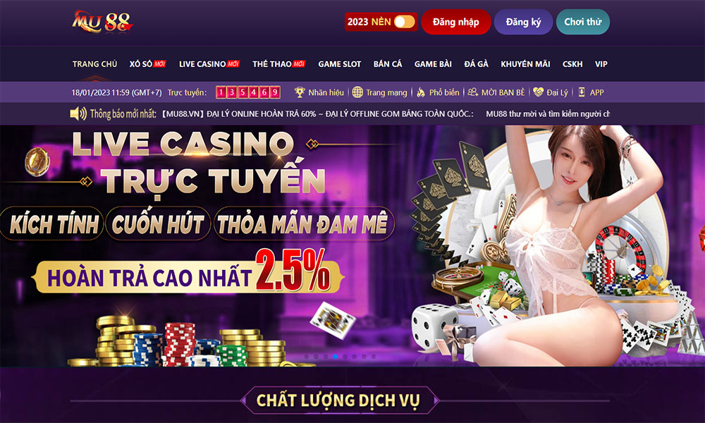 Link đăng nhập MU88 Casino chính thức không bị chặn